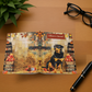 Quilted-Look Rottweiler Journal - Rustic Fall Study Scene, Dog Lover Gift