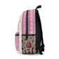 Cute Ice Cream Pattern Kids Backpack — Pink Butterfly & Dessert Print