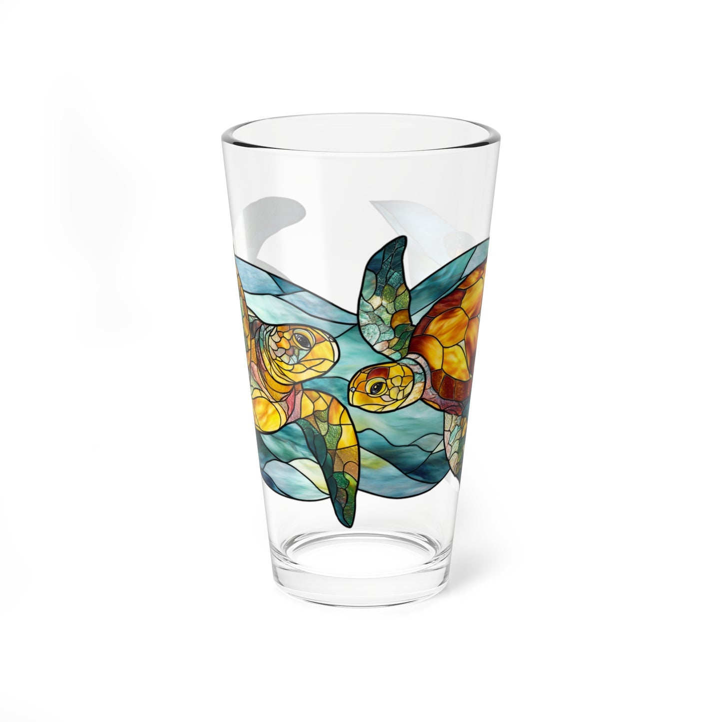 Sea Turtle – Stained Glass Look Mixing Glass