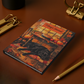Quilted-Look Black Lab Journal - Cozy Autumn Kitchen Scene, Dog Gift