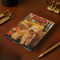 Quilted-Look Goldendoodle Journal - Cozy Autumn Reading Scene, Dog Gift