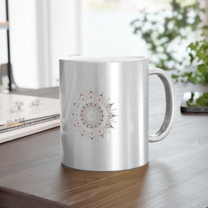 Nomad by Nature, Caffeinated by Choice | Metallic Boho Mug | 11oz & 15oz