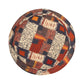 Rustic Rhythm Bucket Hat – Patchwork Stitch Pattern in Russet & Navy | Unisex All-Over Print Hat by Lace & Grit