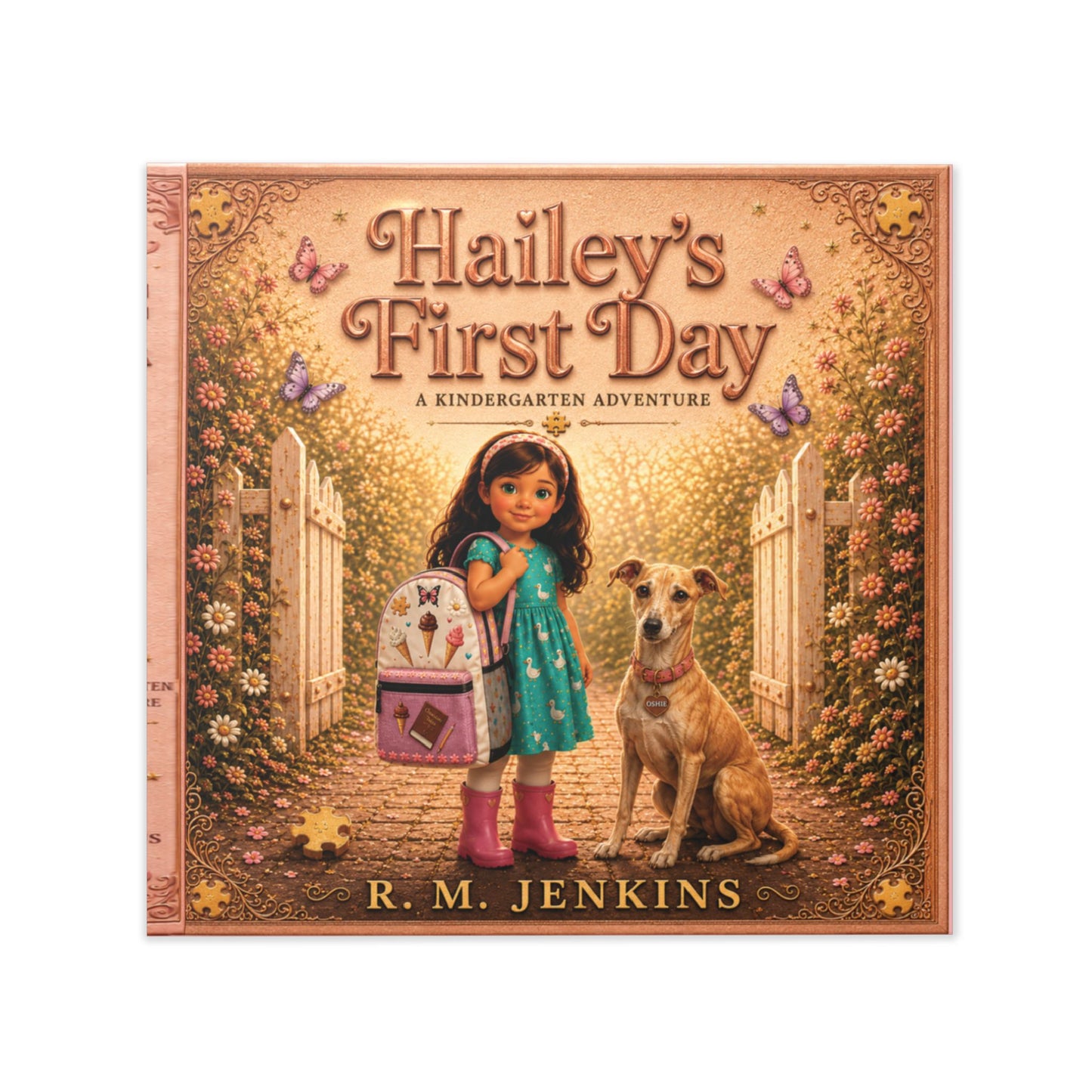 Hailey's 1st Day, Personalized Hardcover Children's Book, Bedtime Story, Steampunk Picture Book, Gift