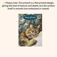 Quilted-Look Norwegian Forest Cat Journal - Winter Scene, Cat Gift