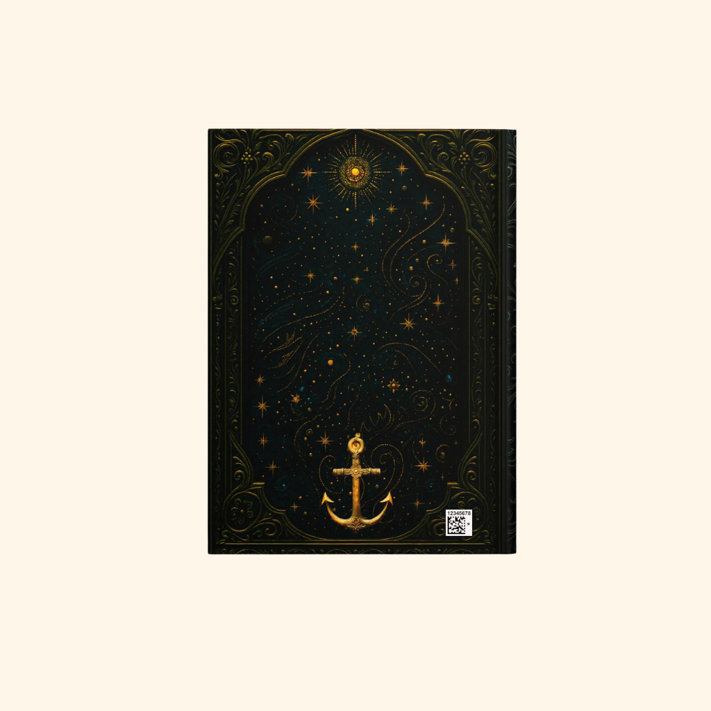 Anchor Wraparound Art, Personalized Back, Notebook, Diary, Writing Journal, Nautical Gift