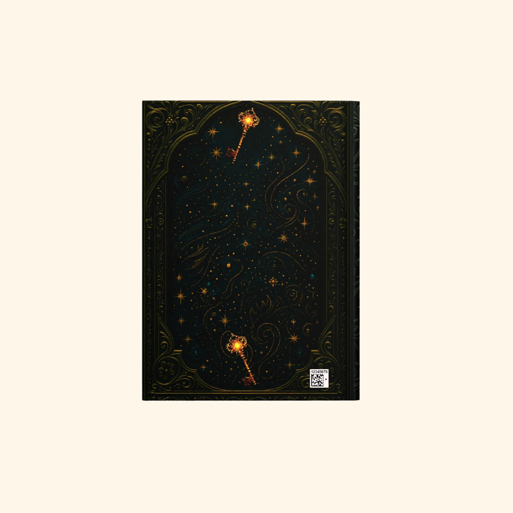 Celestial Keys Journal, Wraparound Art, Personalized Back, Notebook, Diary, Writing Gift