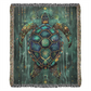 Beaded Look Sea Turtle – Woven Throw Blanket