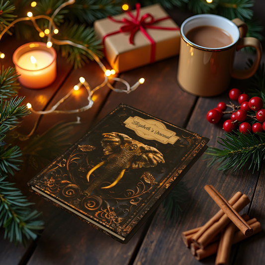 Embossed Look Elephant – Hardcover Journal