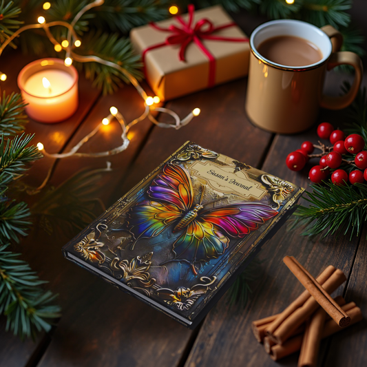 Beaded Look Butterfly – Hardcover Journal