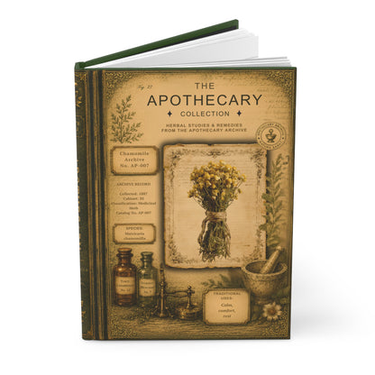 Chamomile Journal, Personalized Herbal Journal, Apothecary Notebook, Botanical Writing Journal, Dark Academia Gift
