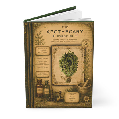 Peppermint Journal, Personalized Herbal Journal, Apothecary Notebook, Botanical Writing Journal, Dark Academia Gift