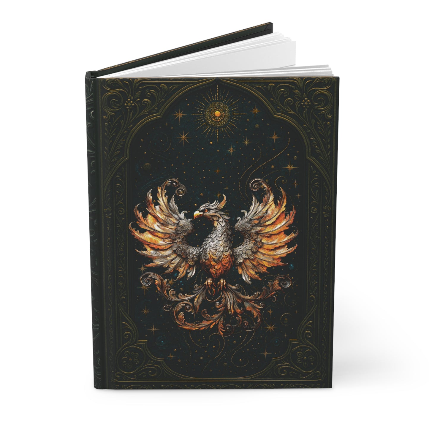 Phoenix Hardcover Journal: Celestial Writing Notebook, Rebirth Symbol, Personalized Gift