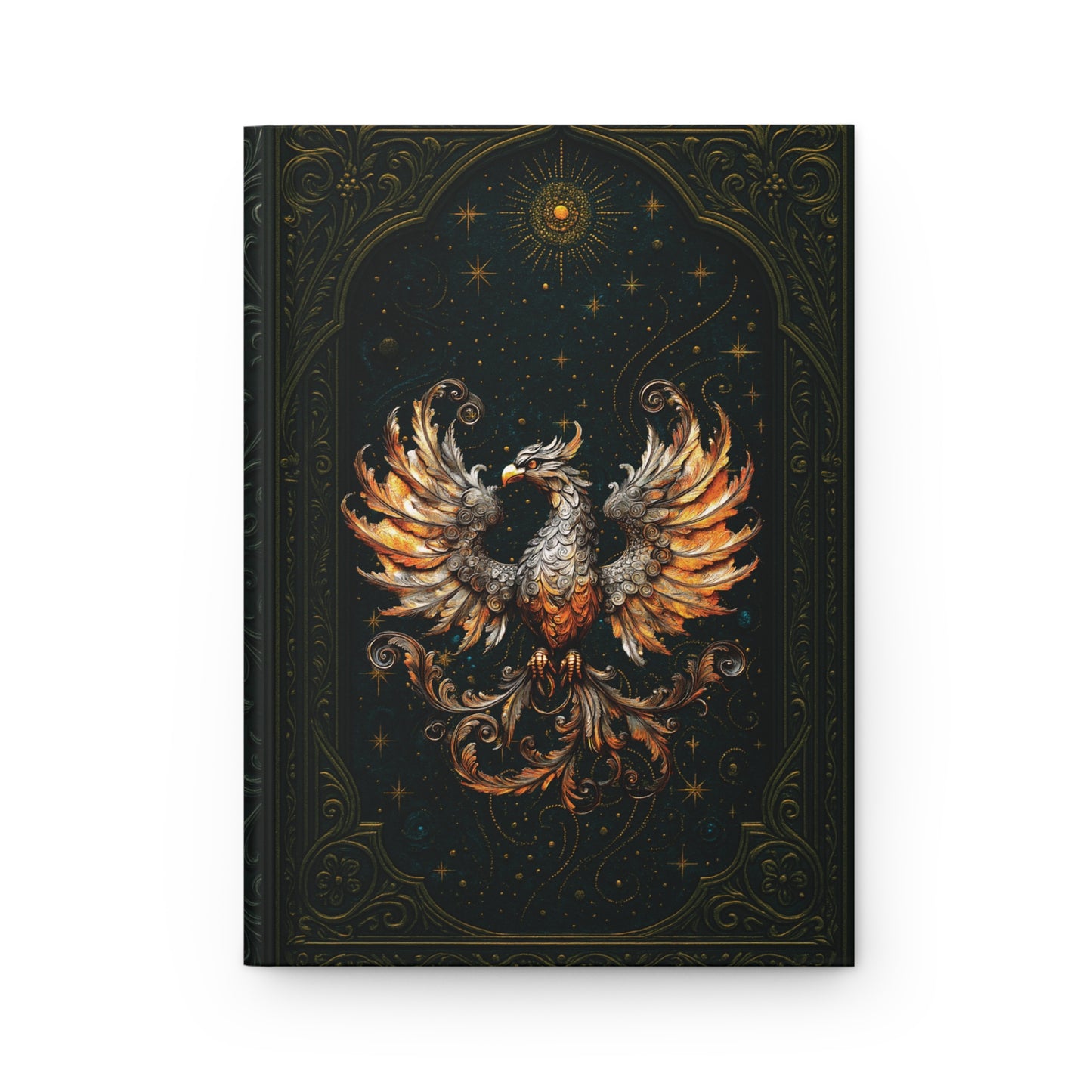 Phoenix Hardcover Journal: Celestial Writing Notebook, Rebirth Symbol, Personalized Gift