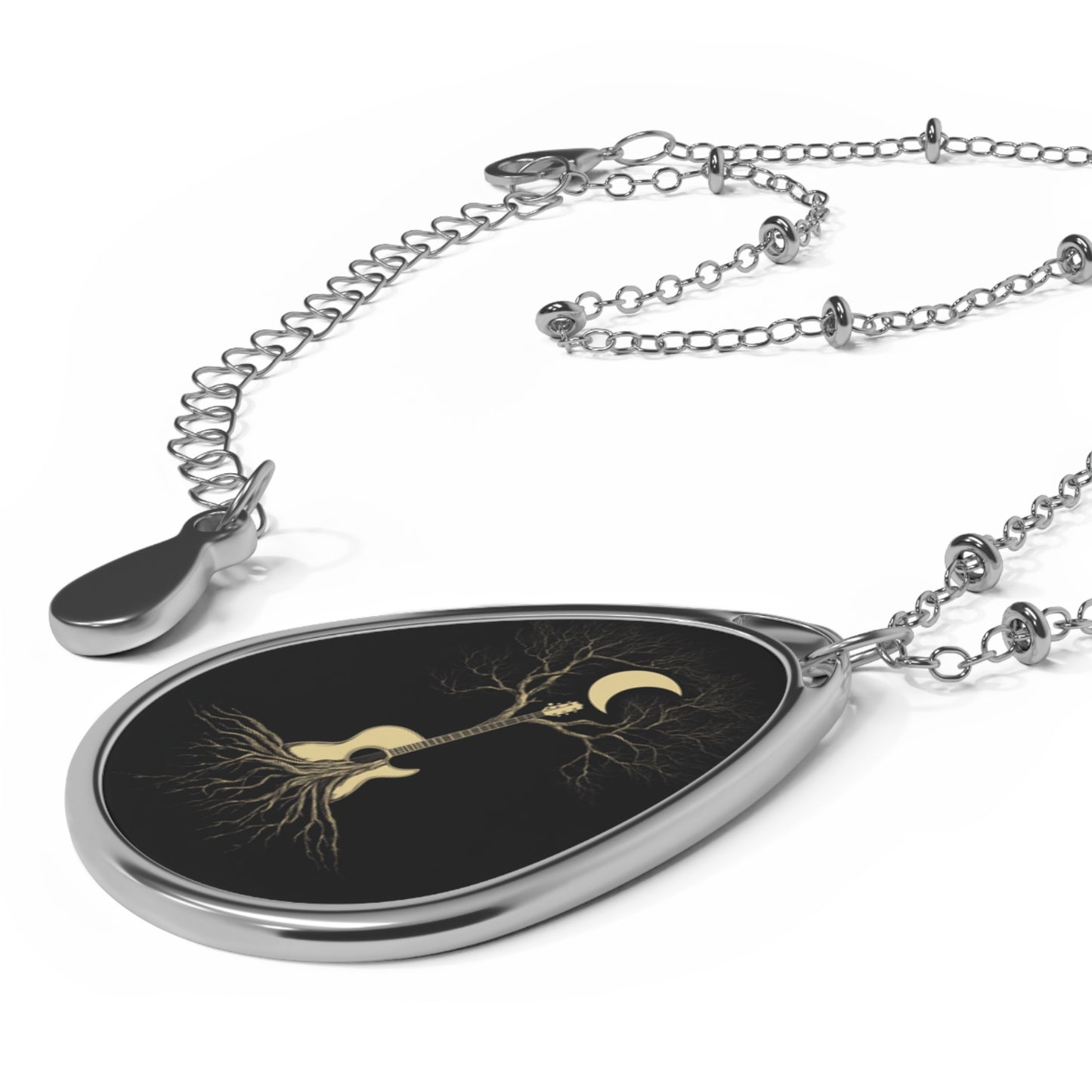 Rooted in Rhythm – Moonlit Guitar Tree Pendant Necklace | Boho Music-Inspired Jewelry for Creatives & Dreamers