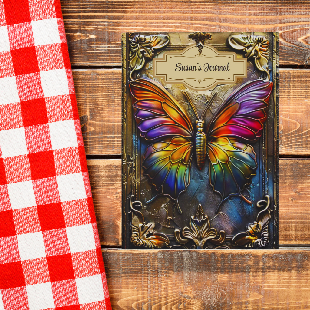 Beaded Look Butterfly – Hardcover Journal
