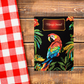 Beaded Look Parrot Quilted Journal – Colorful Tropical Notebook Gift