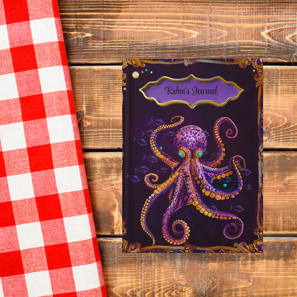 Beaded Look Octopus Journal – Mystical Ocean-Inspired Notebook Gift