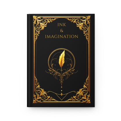 Golden Grimoire: Ink & Imagination – Hardcover Journal
