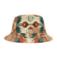 Desert Mirage Bucket Hat – Southwestern Boho Pattern in Clay & Teal | Unisex All-Over Print Hat by Lace & Grit