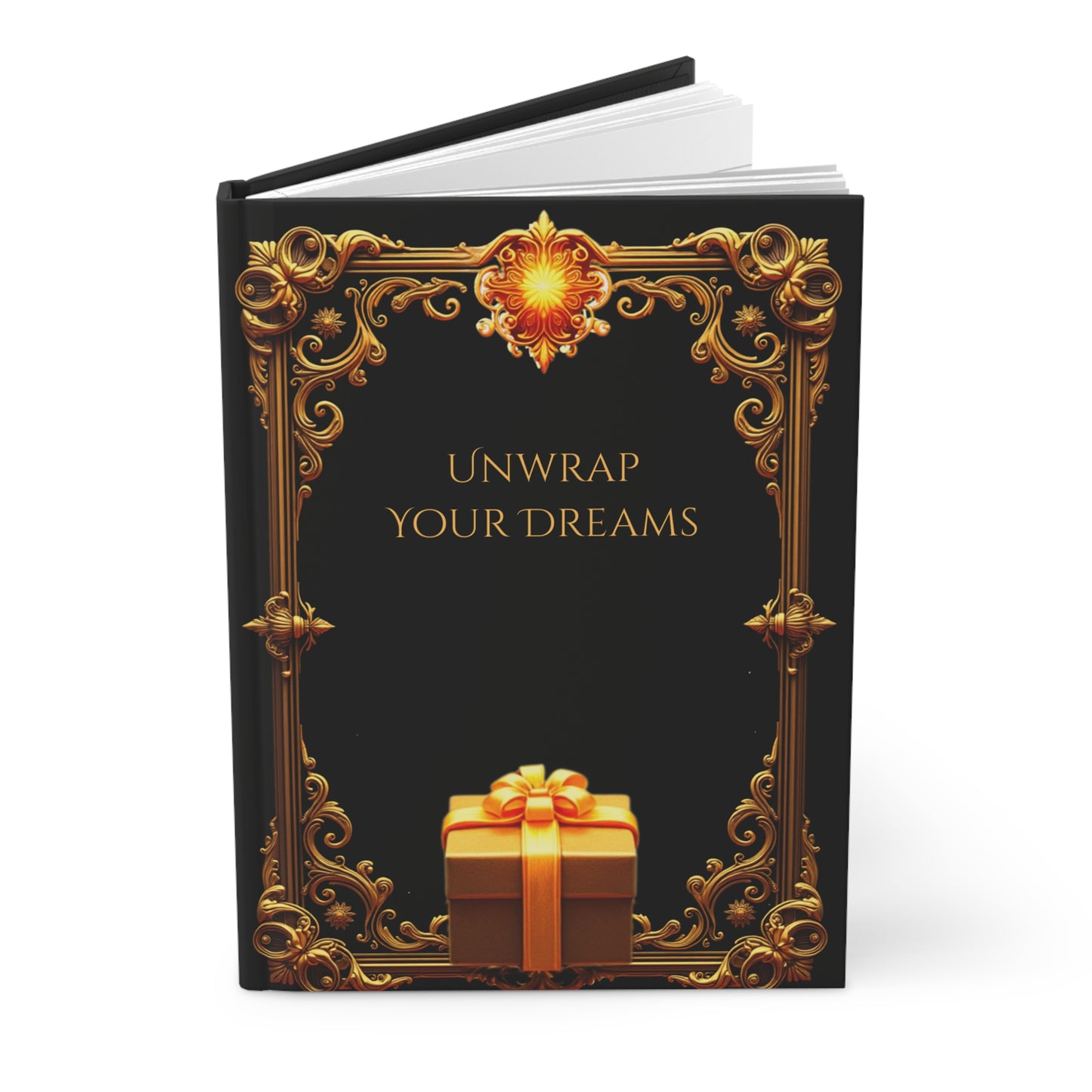 Golden Grimoire: Unwrap Your Dreams – Hardcover Journal