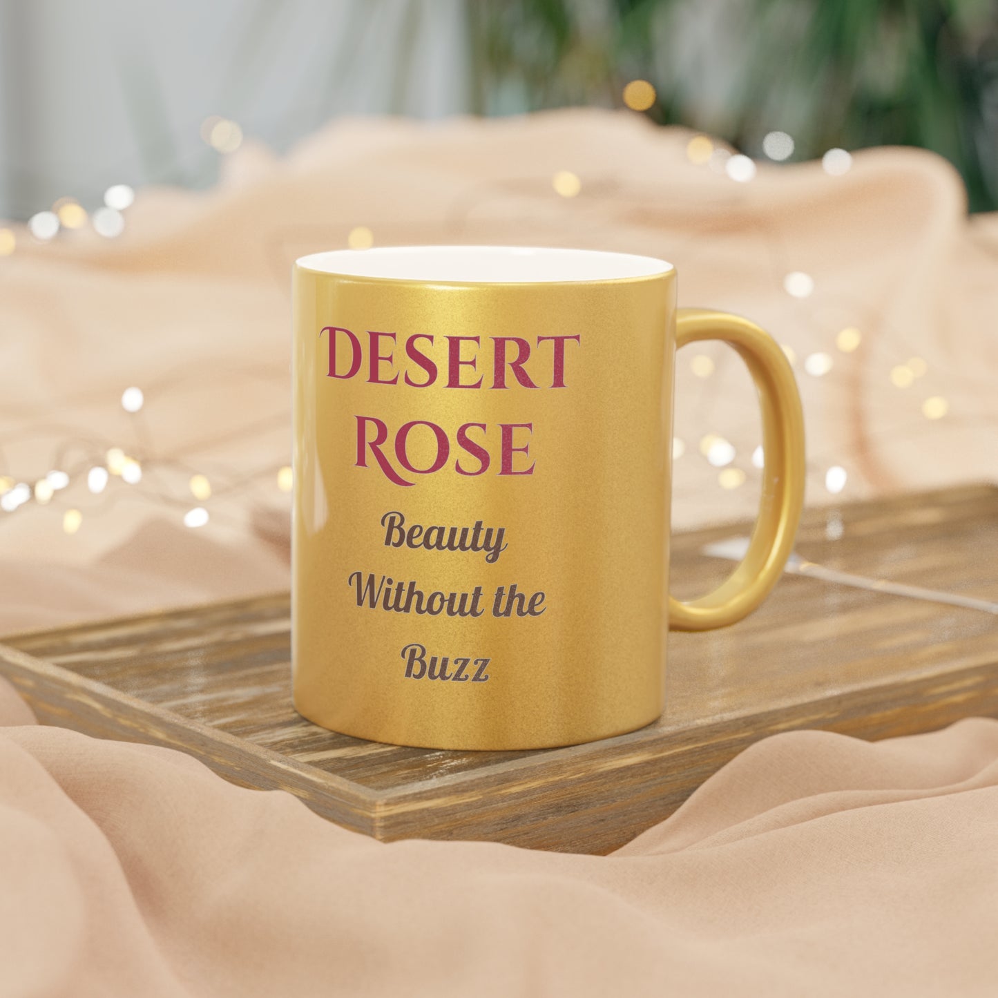 Desert Rose Metallic Decaf Mug – Beauty Without the Buzz - Perfect for Gifts & Occasions