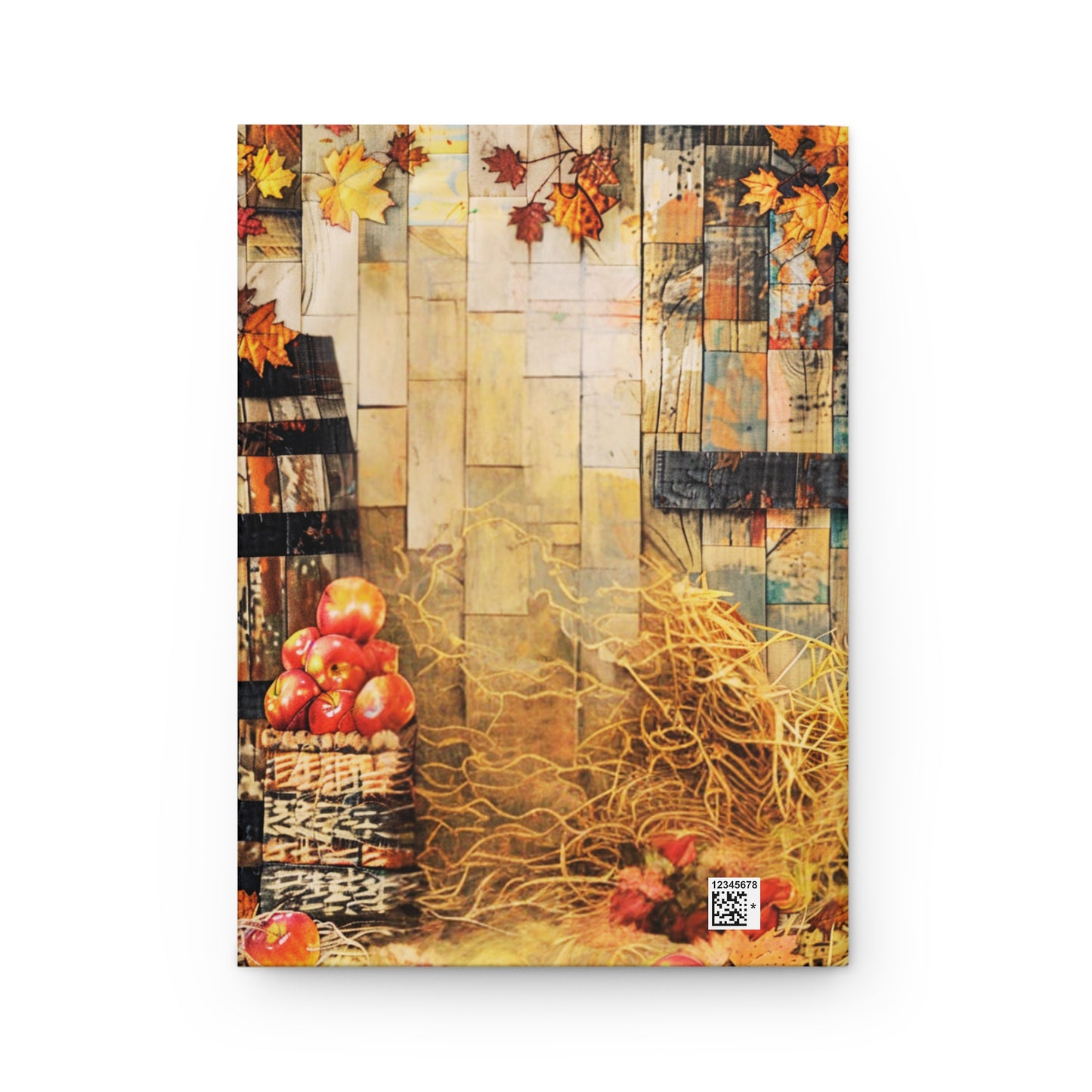 Quilted-Look Rottweiler Journal - Rustic Fall Study Scene, Dog Lover Gift