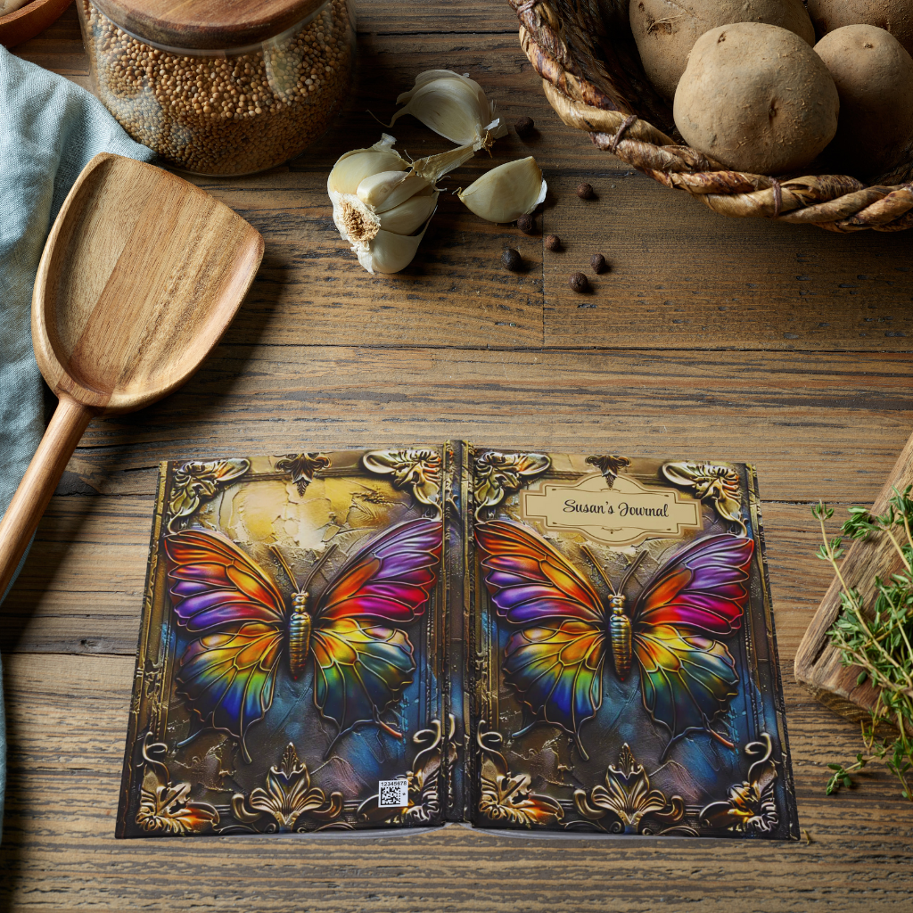 Beaded Look Butterfly – Hardcover Journal