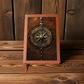 Compass Rose Vegan Leather Journal – Medieval Explorer Fantasy RPG Notebook