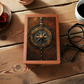 Compass Rose Vegan Leather Journal – Medieval Explorer Fantasy RPG Notebook