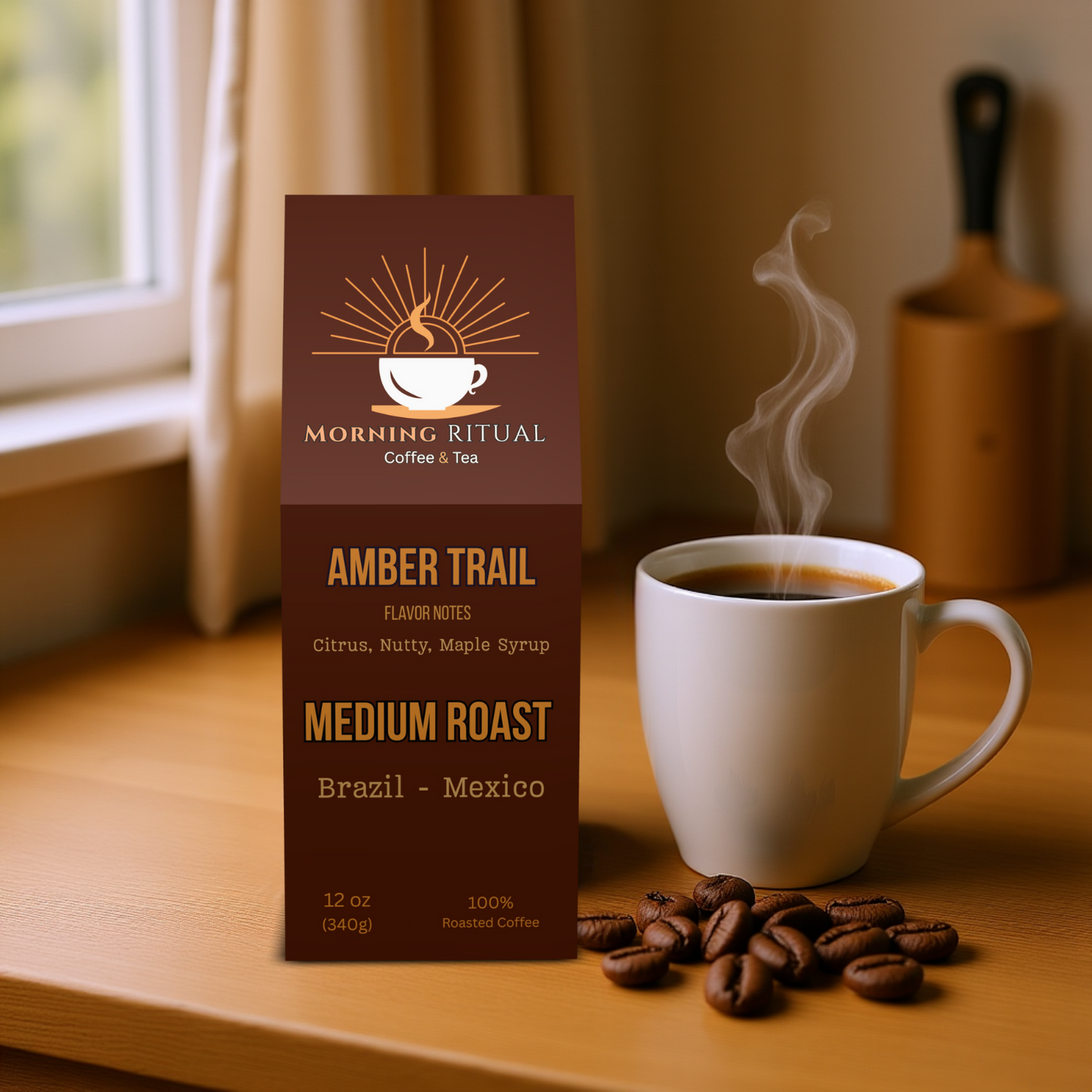 Amber Trail – Brazil & Mexico Medium Roast (Specialty Coffee, 83–86 Ratings