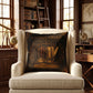 Antiquarian Cabinet of Curiosities Pillow, Dark Academia Throw Pillow, Library Decor Cushion, Museum Style Home Accent