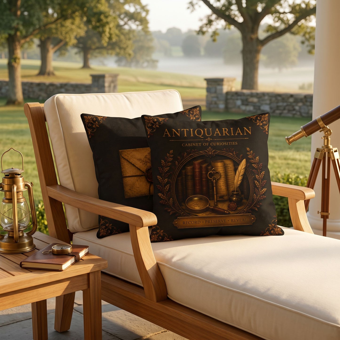 Antiquarian Cabinet of Curiosities Pillow, Dark Academia Throw Pillow, Library Decor Cushion, Museum Style Home Accent