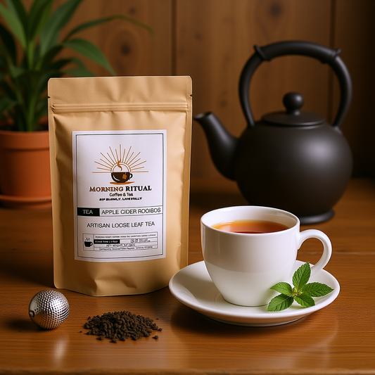 Apple Cider Rooibos – Spiced Herbal Loose Leaf Tea with Cinnamon & Orange (3oz)