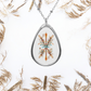 Boho Crossed Arrows Teardrop Necklace – Floral Rustic Charm | Symbolic Jewelry for Free Spirits