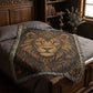 Beaded Look Lion Woven Blanket | Global Artisan Decor