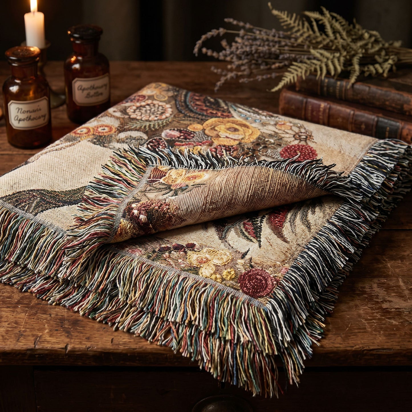 Beaded Look Horse Woven Blanket | Global Artisan Decor