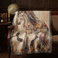 Beaded Look Horse Woven Blanket | Global Artisan Decor