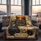 Blue Crab Woven Throw Blanket | Coastal Wildlife Decor | Cotton Tapestry Throw | Naturalist Journal Gift