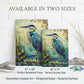 Blue Heron Glass Art Panel, Tempered Glass Coastal Decor, Beach House Accent