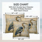 Blue Heron Coastal Accent Pillow – Reversible Premium Indoor Outdoor Cushion