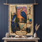Blue Heron Woven Throw Blanket | Coastal Bird Decor | Cotton Tapestry Throw | Naturalist Journal Gift