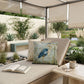 Outdoor Coastal Blue Heron Pillow – Reversible Premium Throw Cushion for Patio, Porch & Lake House
