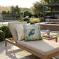 Outdoor Coastal Blue Heron Pillow – Reversible Premium Throw Cushion for Patio, Porch & Lake House