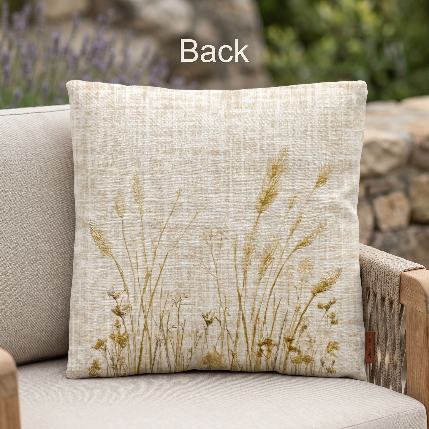 Outdoor Coastal Blue Heron Pillow – Reversible Premium Throw Cushion for Patio, Porch & Lake House