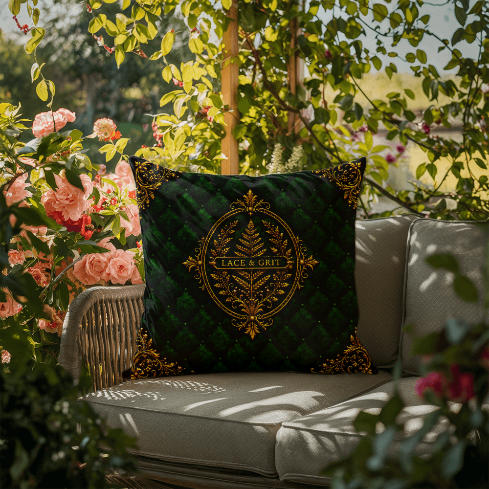 Cherry Blossom Outdoor Pillow | Botanical Patio Decor | Lace & Grit