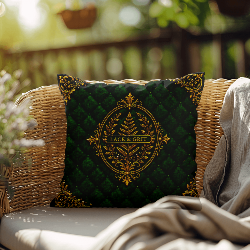 Cherry Blossom Outdoor Pillow | Botanical Patio Decor | Lace & Grit
