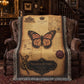 Preserved Butterfly Woven Throw Blanket | Cabinet of Curiosities Decor | Cotton Tapestry | Natural History Gift