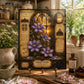 Clematis Tempered Glass Art, Charcuterie Serving Board, Botanical Decor, Clematis Flower Art, Garden Gift
