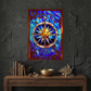 Celestial Compass – Stained Glass Style Metal Wall Art